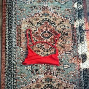 Joan Brown red bralette S/M